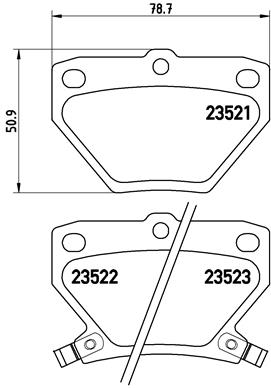 A.B.S. P 83 052 BREMBO Bremsbelagsatz, Scheibenbremse